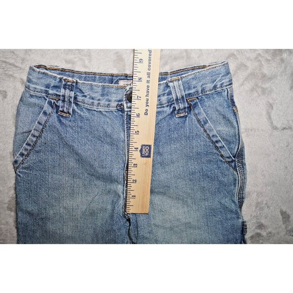 Old Navy Y2K Vintage Painter's Carpenter Jorts BOYS Denim Shorts Grunge SIZE 8 - Picture 7 of 9